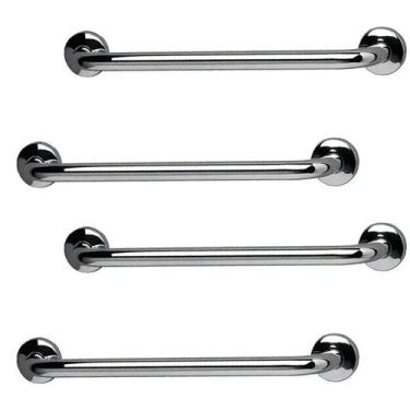 Imagem de Barra de Apoio Inox 60cm Idoso Kit 4 unidades Banheiro Box Deficiente 