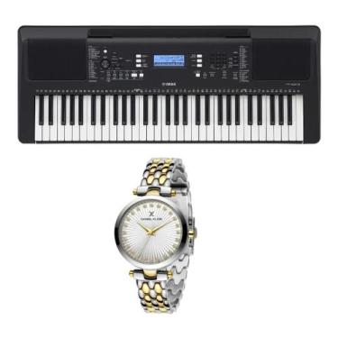 Imagem de Kit Teclado Yamaha Arranjador PSR E373  e Relógio Dk11272-7