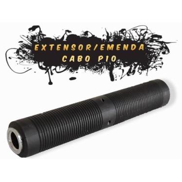 Imagem de Emenda extensão j10 cabo p10 estéreo som violão guitarra - TEMTEC