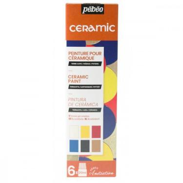 Imagem de Tinta Initia Ceramic Importada Pebeo 6 Unidades