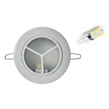 Imagem de Luminária Spot Embutir Redonda Vidro Fosco Branco 102mm Alumbra com Lâ