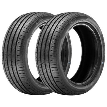 Imagem de Jogo 2 Pneus Pirelli Aro 16 Cinturato P7 195/50R16 84H, 5 anos Contra 