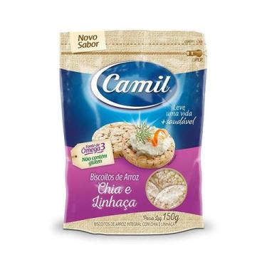 Imagem de Biscoito De Arroz Integral Chia E Linhaça Camil 150g