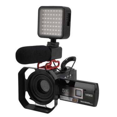 Imagem de Filmadora de Vídeo Portátil 5K, Câmera Digital DV Com Tela de Toque IPS de 3 Polegadas, Câmera de Vlogging WIFI Com Zoom Digital Anti-vibração de 56 MP e Zoom Digital de 18X para