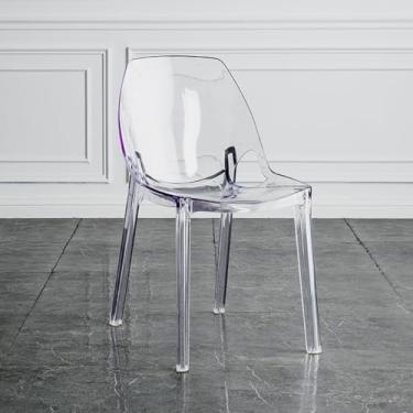 Imagem de Cadeira de jantar acrílica, cadeiras transparentes aninháveis para adultos, banqueta de acrílico transparente, cadeiras de jantar modernas para adultos, cadeira de mesa de sala de jantar, cadeira de