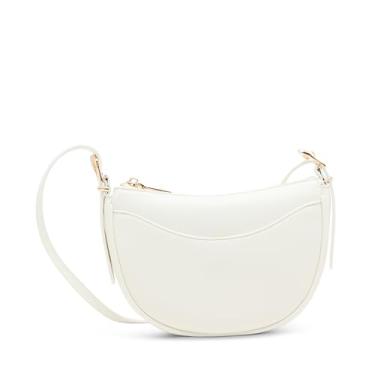 Imagem de Anne Klein Bolsa tiracolo meia lua com fivela esculpida, Anne White, Small