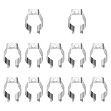 Imagem de Generic 12Pcs Clips Holder Bracket Pipe Clamps Suporte de lâmpada Suporte de mola resistente Clipes de ferramentas para luminária de tubo integrada, Sem Envoltório para Os Pés