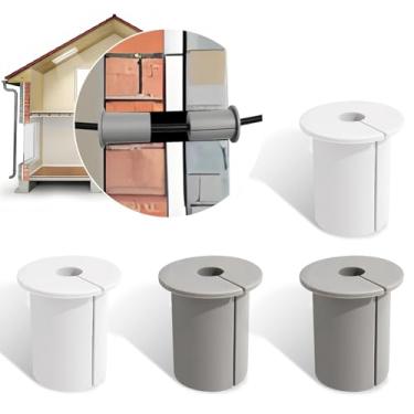 Imagem de Kit de roteamento de ilhós de 4 peças para Starlink, capa protetora de cabo de silicone, ilhós de parede de 2,5 cm para cabos, alimentação de cabo através de buchas, ilhós de parede para roteador de