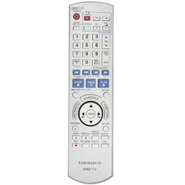 Imagem de Substituição de controle remoto AIDITIYMI EUR7659Y70 para gravador de DVD Panasonic VCRDMR-ES45 DMR-ES46 DMR-ES45VS DMR-ES45V DMR-ES46V DMR-ES46VS DMR-ES35 DMR-ES25S DMR-ES25 DMR-ES36V DMR-ES35V
