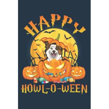 Imagem de Australian Shepherd Dog Hatch From Pumpkin Halloween Dad Mom: Study Notebook, 6 x 9 inches, 120 pages