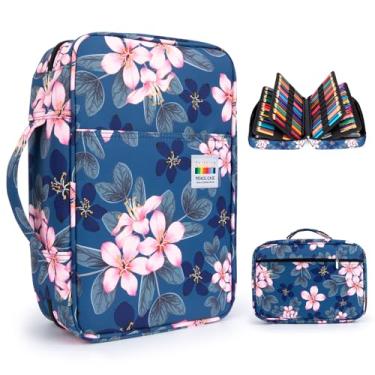 Imagem de YOUSHARES Estojo para Lápis de Cor com 300 Compartimentos-Organizador de Estojo para Caneta com Envoltório Prático E Zíper, Suporte Multicamadas para Lápis de Cor Prismacolor E Caneta de Gel(Magnolia)