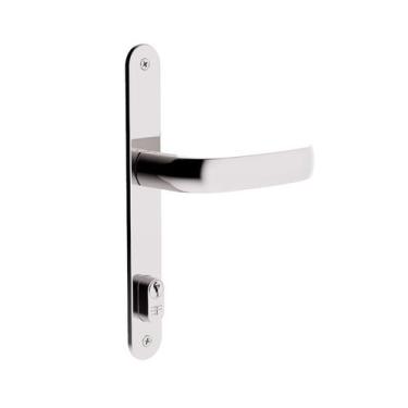 Imagem de Fechadura Externa 3F 5122/11650CR Perfil Estreito Espelho Inox