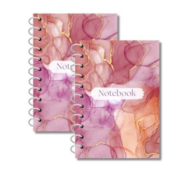 Imagem de Caderno Pautado Mármore Rosa A5 100 Folhas Papel 90g The Modern Girl Shop (2, Rosa)