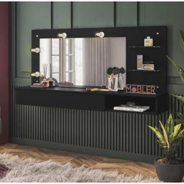 Imagem de Penteadeira Suspensa Camarim Lumiere - Preto - Belaflex, Preto