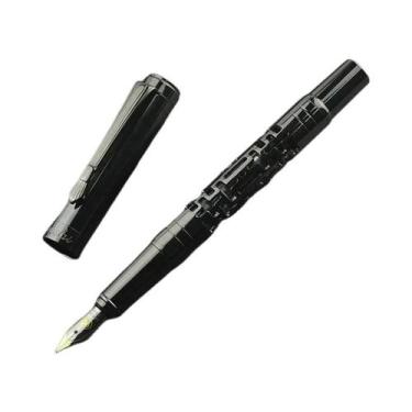 Imagem de Caneta Tinteiro Metálica Retrô - Elegante e com Tinta Substituível, Pr
