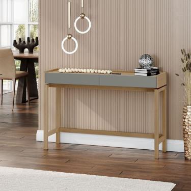 Imagem de Aparador 2 Gavetas Barcelona 80x120x35 cm Oak/Ferrolack