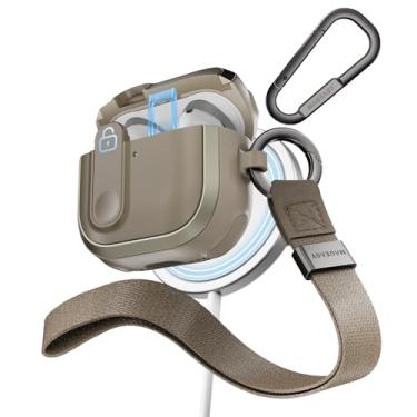 Imagem de MAGEASY Capa projetada para AirPods 4 - Capa robusta para AirPods 4 com trava | Funciona com cabo e carregamento sem fio (apenas carregamento ANC sem fio) | Inclui mosquetão e alça de pulso - Odyssey