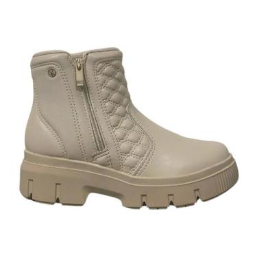 Imagem de Bota Feminina Almeria Cano Curto Kolosh, Bege, 36