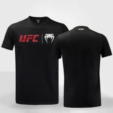 Imagem de Camiseta Ufc Venum Masculina Classic Black/red Original, XGG