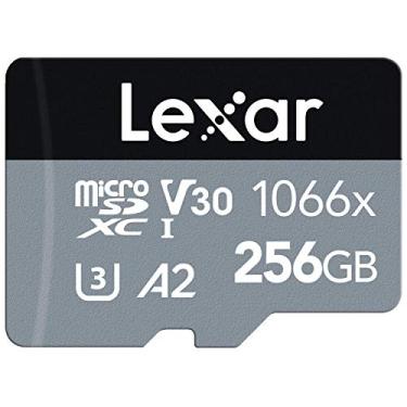 Imagem de Cartão de Memória Lexar 1066x micro SD 256GB - 160MB/s Leitura, 120MB/s Escrita, C10, U3, V30, A2 - Silver