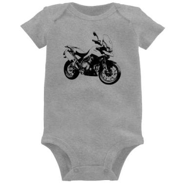 Imagem de Body Bebê Moto Tiger 900 GT Art - Foca na Moda, Cinza, M