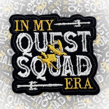 Imagem de Patch in My Quest Squad Era de 7,6 cm engraçado dragão quarta asa humor ferro em/costurar em tecido bordado apliques para caminhoneiro, chapéus, roupas, mochila, acessórios faça você mesmo, colegas de