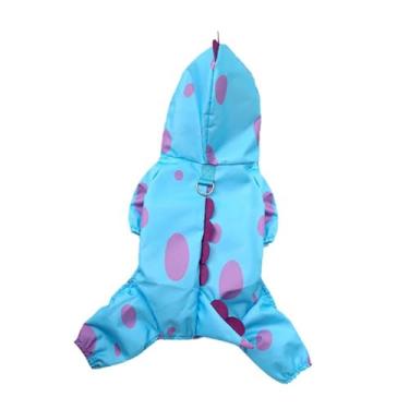 Imagem de Baoblaze Cães de chuva de capa de cão de corpo inteiro leve com quatro pés com ventos com capuz para pequenos cães médios para cães roupas lisadas, Xl