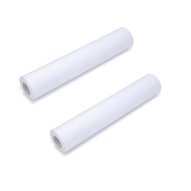 Imagem de Rolo de papel kraft branco para artesanato, 38 x 1,300 cm, papel de embrulho branco para presente, rolo de papel de cavalete para pintura de desenho infantil, quadro de avisos, cartaz, banner de papel