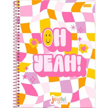 Imagem de Caderno Universitário Joyfull Mind 160 Folhas 10 Matérias 20x27,5 cm Foroni Capa Dura