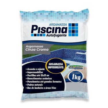 Imagem de Argamassa Piscina Aut. Impermeável Cor Cinza Cromo 1kg
