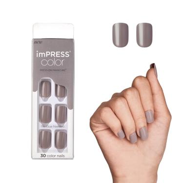Imagem de Curta nude Squoval do Press On Nails ImPress Taupe Prize