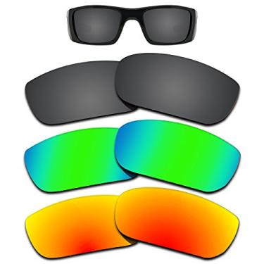 Imagem de Kygear Conjunto de 3 lentes polarizadas de substituição compatíveis com óculos de sol Oakley Fuel Cell OO9096, à prova de brilho de 12 mm