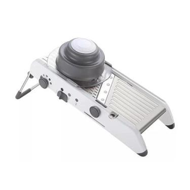 Imagem de Cortador Ralador Fatiador Legumes Verduras Mandoline Inox Cor:Branco -