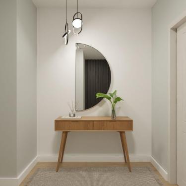Imagem de Espelho Orgânico 115cm X 60cm E25 Moldura Preto Luxo