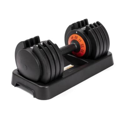 Imagem de Halter Dumbbell Ajustável 25kg Smart com Seletor Rápido – Treino de Força, Funcional e Musculação – Pegada Ergonômica Antiderrapante