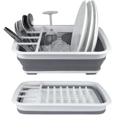 Imagem de Escorredor de Louça Retrátil em Silicone Dobrável – Compacto, Portátil e Resistente – Ideal para Pratos, Talheres e Copos – Cozinha Organizada e Funcional.