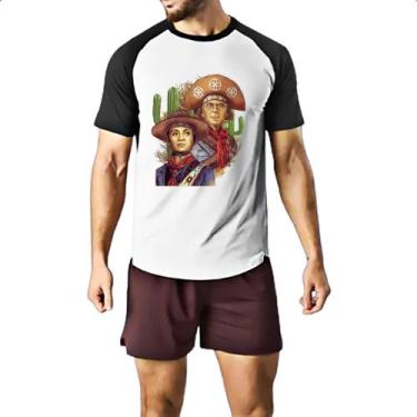 Imagem de Camiseta Raglan Lampiao e Maria Bonita Pintura - Alearts, M