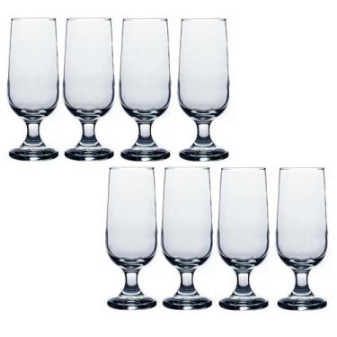 Imagem de Jogo 8 Copos Taça de Vidro Chopp Hannover 300ml Casa Linda - NADIR FIG