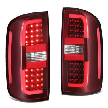 Imagem de DNA MOTORING Par de lâmpadas LED de freio/traseira compatíveis com Chevy Colorado 2015-2022, caixa preta/lente vermelha, GM2800270 GM2801270, TL-ZTL-013-RD