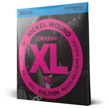 Imagem de Encordoamento Baixo 4C 45-100 D Addario XL Nickel EXL170M [F035]