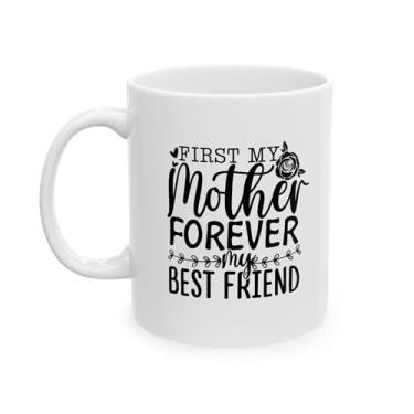 Imagem de Caneca de cerâmica Best Friend Mom - presente de dia das mães, presentes de aniversário, xícara de café, caneca de chá para mamãe, decoração de cozinha