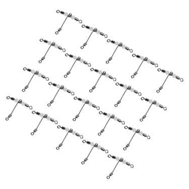 Imagem de 20pcs Giram Giro Com Contas, Conector de Forma T de Pesca Luminosa para Separar o Gancho de Pesca, Rolamento de Linha Com Contas para Atrair Peixes, Conexão Mais Firme Garantida,