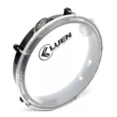 Imagem de Pandeiro Infantil preto - Luen Junior Aro 8 Abs - Pele Cristal