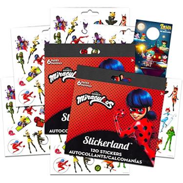 Imagem de Zagtoon Miraculous Ladybug Sticker Set - Party Supplies Bundle with 240 Stickers for Kids, Plus Door Hanger