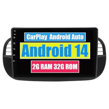 Imagem de RoverOne Central Multimídia para Fiat 500 2007-2014 com CarPlay Android Auto Navegação GPS Bluetooth Radio Estéreo WiFi