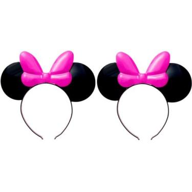 Imagem de Kit 2 Tiara de Orelhas do Tipo Minnie para Meninas Festa Aniversário i
