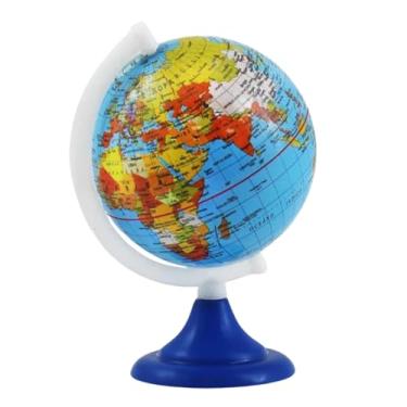 Imagem de Globo Terrestre Escolar 8,5 cm de Diâmetro Base Plástica Azul Mapa Político Colorido