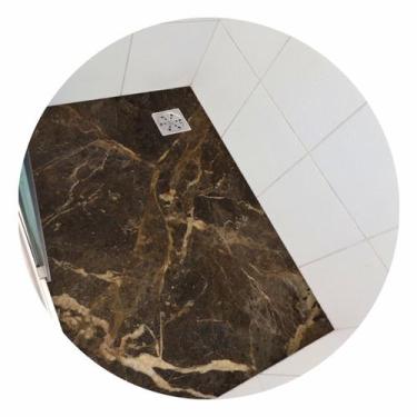 Imagem de Piso vinil antiderrapante para box Mármore  Pedra Marrom - 1,20 x 0,80