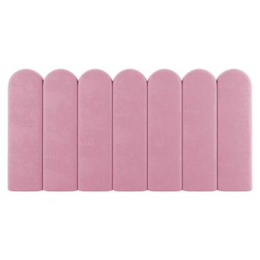 Imagem de Painel Cabeceira Cama Box Solteiro Lana 100cm Suede Rosa - Abmaza