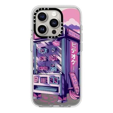 Imagem de CASETiFY Capa transparente para iPhone 15 Pro [não amarela/2 m. Proteção contra quedas de grau militar/compatível com Magsafe] - Máquina de venda automática retrô - transparente